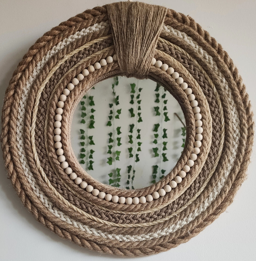 Petit Miroir Naturel Jute