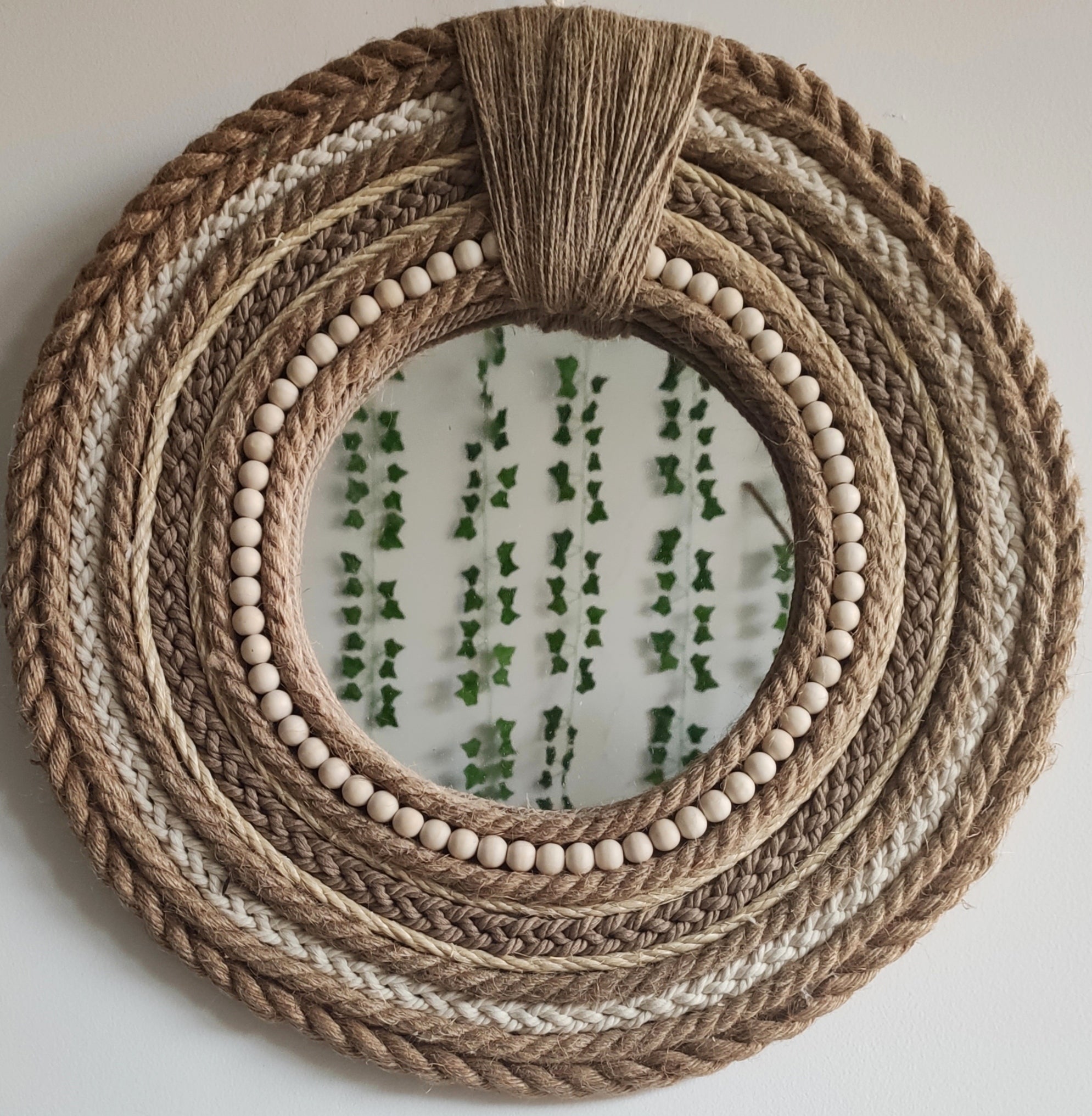 Petit Miroir Naturel Jute