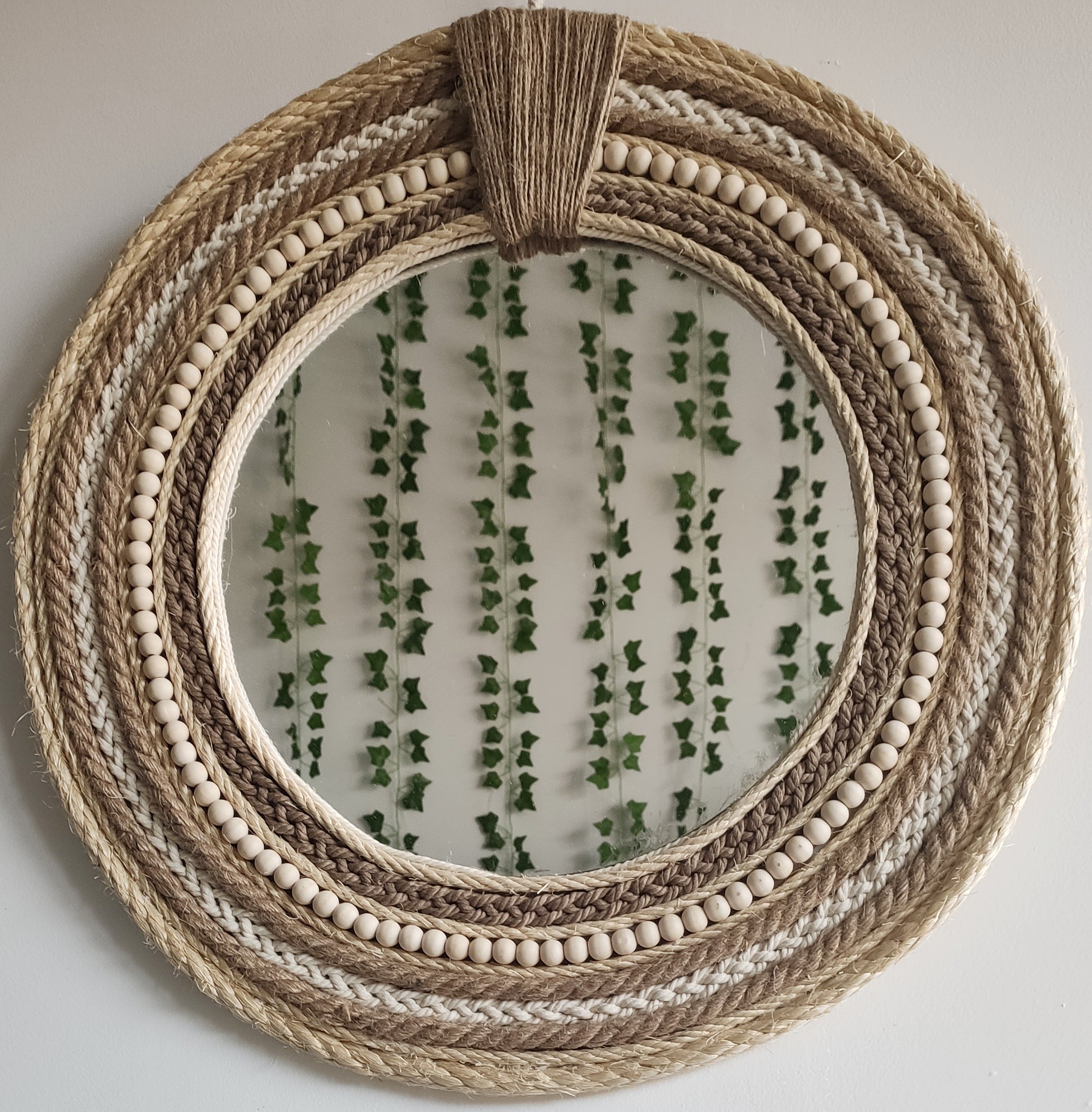 Demi Miroir Naturel Sisal